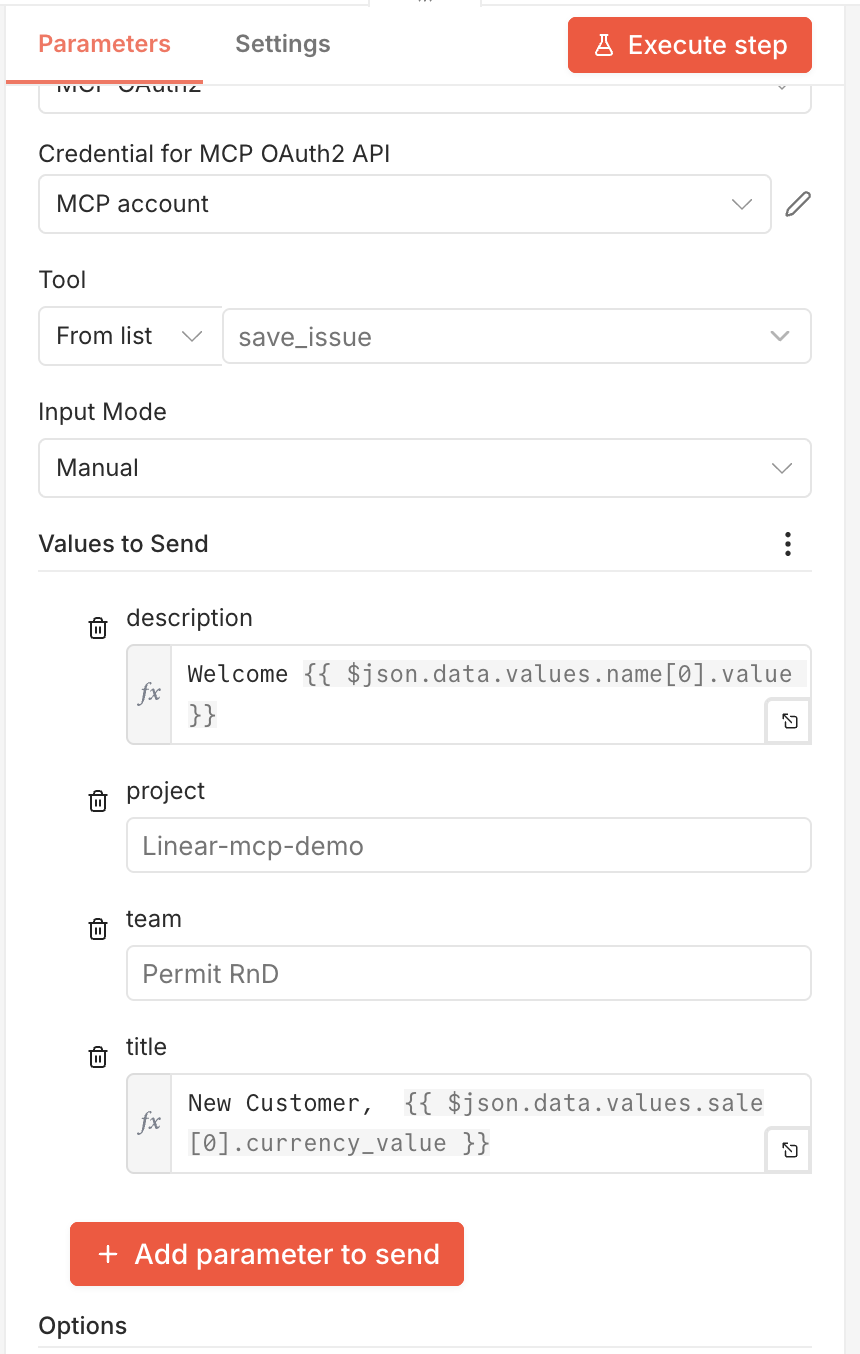 save_issue fields mapped to Attio customer data